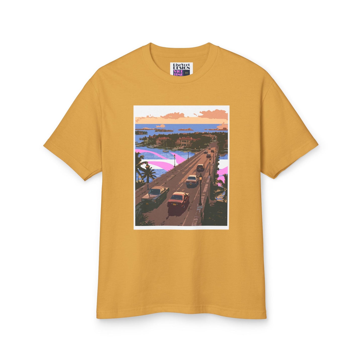 Retro Grid "Old Times" 100% Cotton Tee | Vice Time Collection