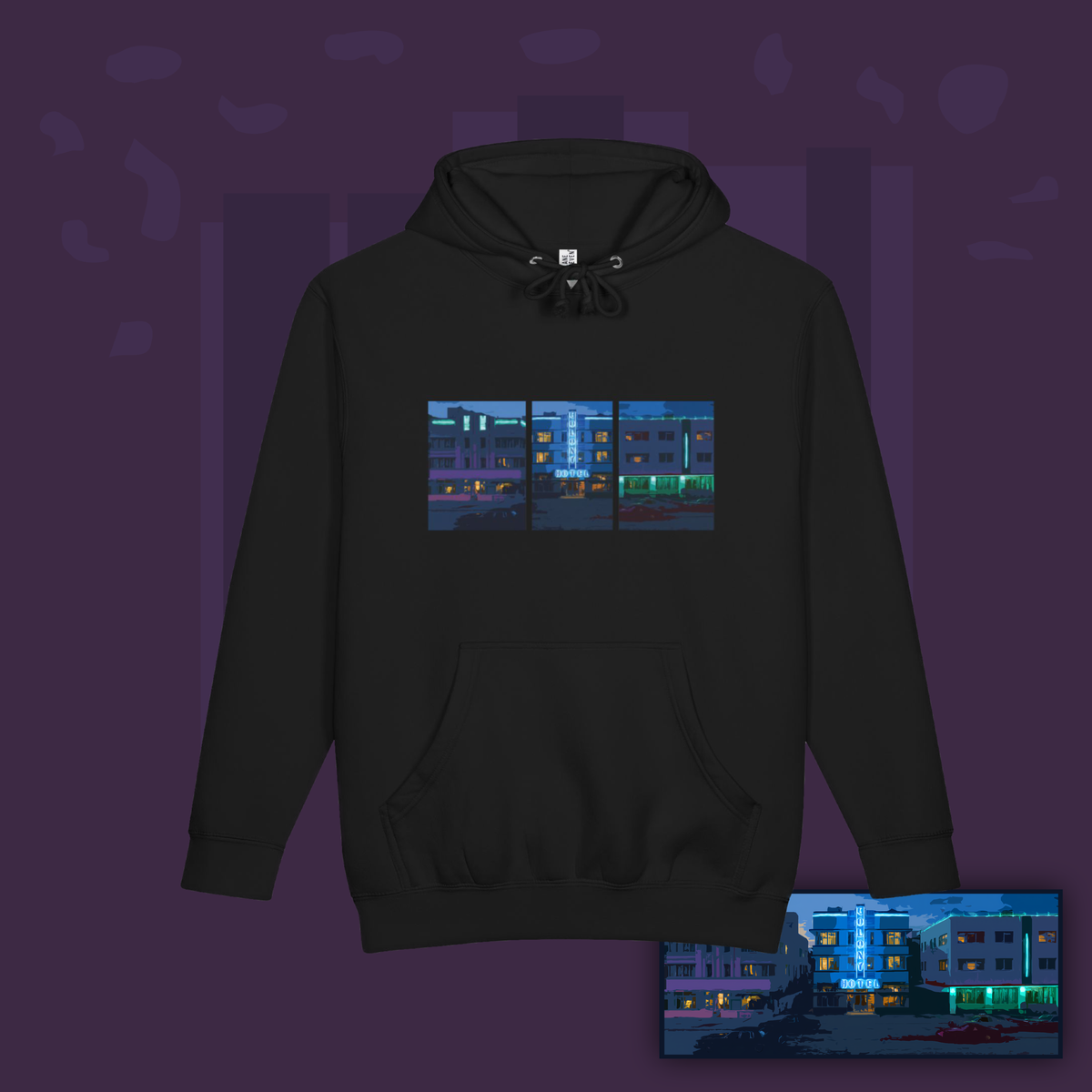 Miami Neon Nights Graphic Heavyweight Hoodie